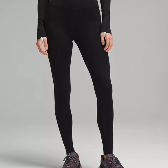 Merino Wool-Blend Base Layer Tight 28", Black, Size 12 - Picture 1 of 1
